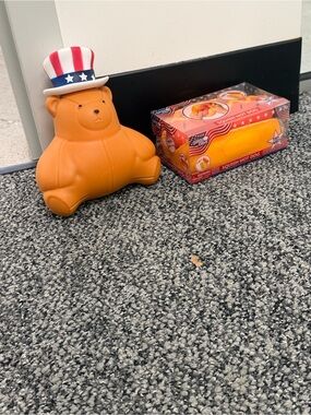 Sunny Days squishy toys bundle - patriotic bear & hot dog